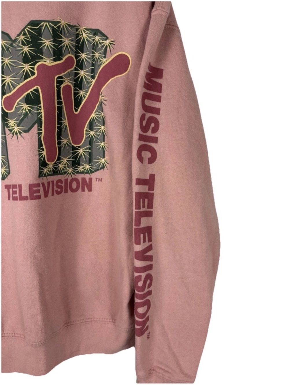 MTV Graphic Sweatshirt Pink Crewneck Medium Retro Logo - Picture 5 of 8